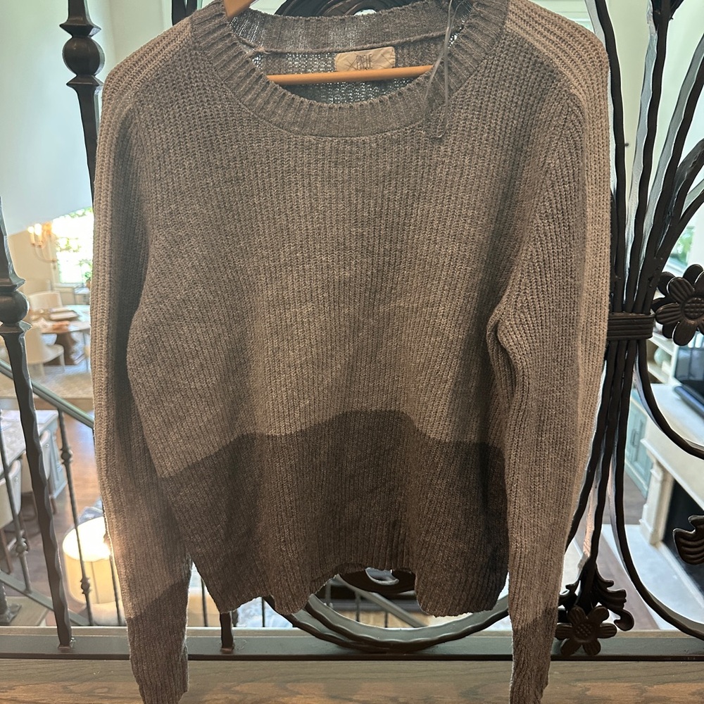 Gray Color block Sweater